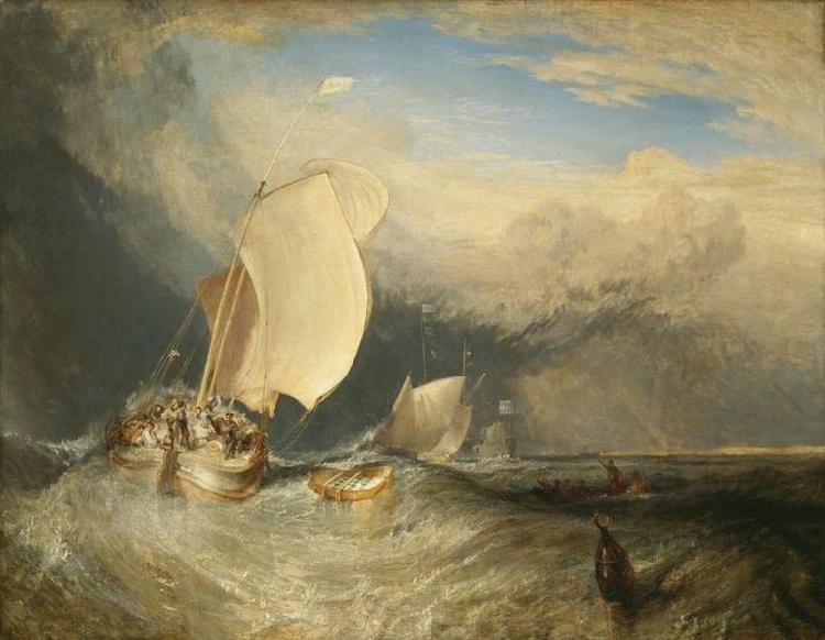 Joseph Mallord William Turner Fishing Boats with Hucksters Bargaining for Fish oil painting image